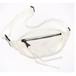 Aimee Kestenberg Leather Convertible Milan Belt Bag in Hologram Snake